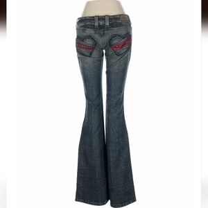 Frankie B. Heart Pocket Flare Jeans size 6